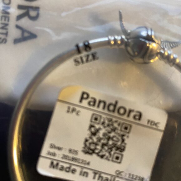 New ~.Pandora Harry Potter Bangle Bracelet .925 Silver - Picture 2 of 7